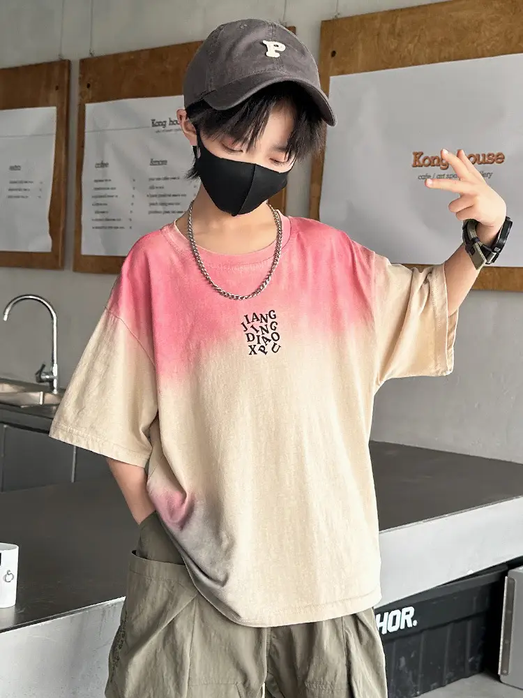 Tie-Dye Kids T-Shirt for Boys Summer Cool Style - Image 4