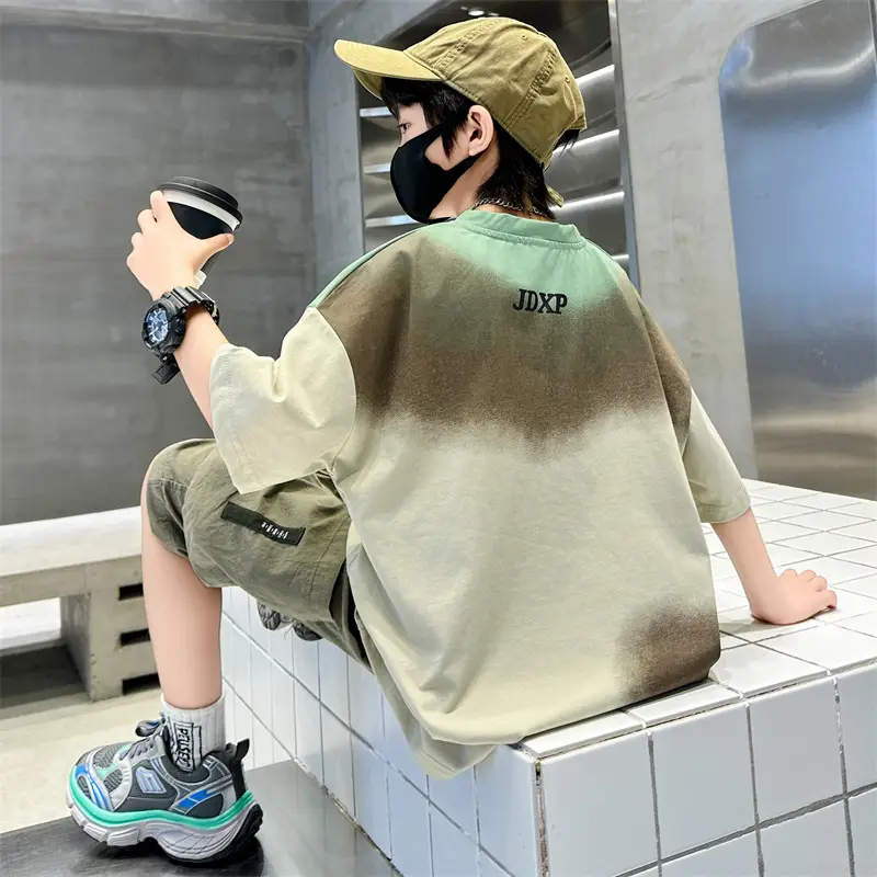 Tie-Dye Kids T-Shirt for Boys Summer Cool Style — feature 15