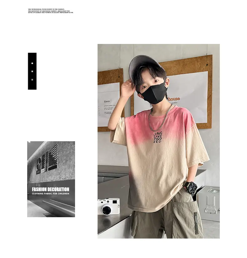 Tie-Dye Kids T-Shirt for Boys Summer Cool Style — feature 7