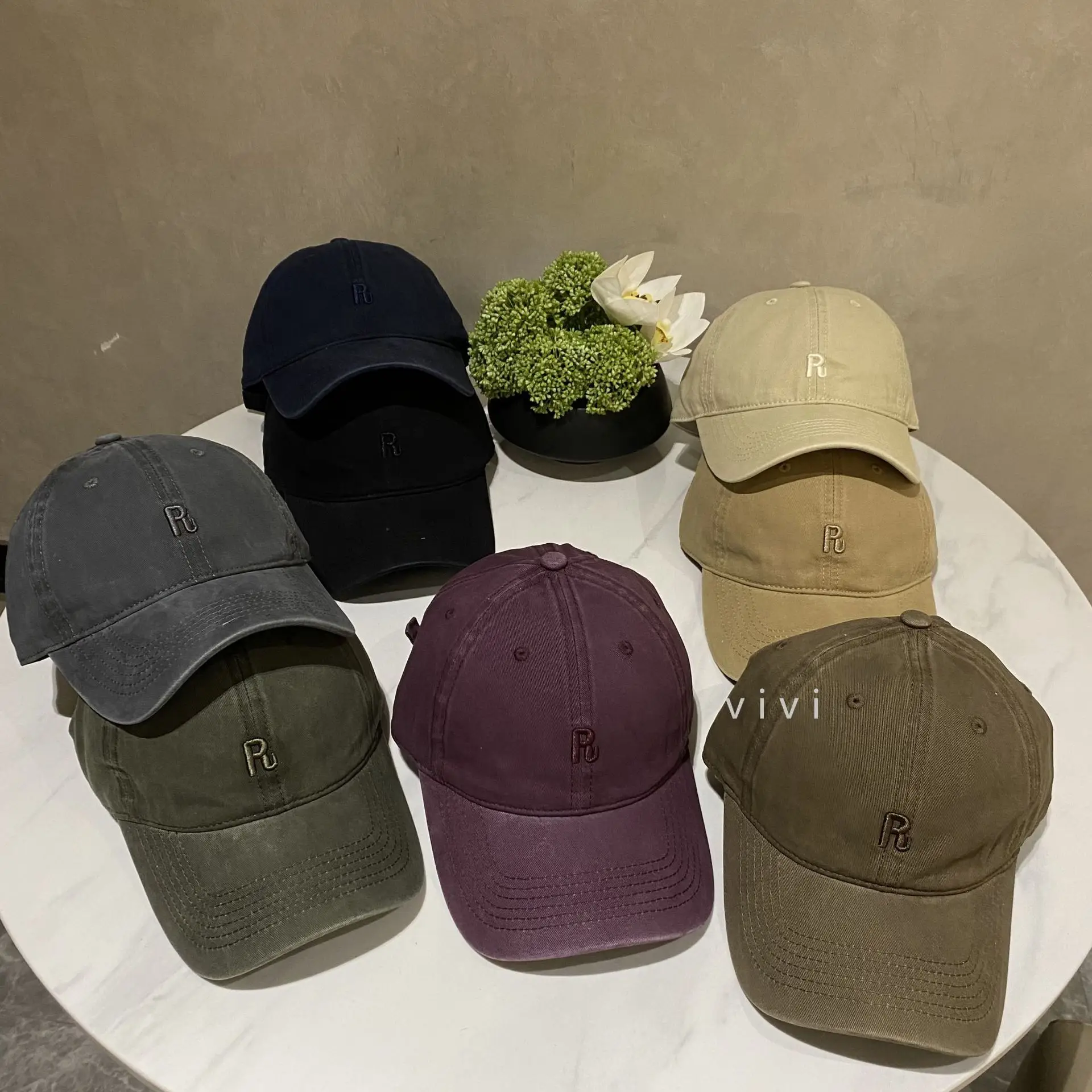 Embroidered R Cap Women Spring Summer Breathable — feature 3