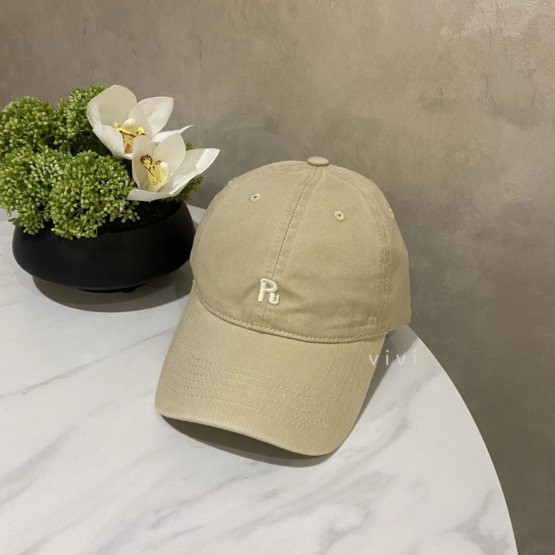 Embroidered R Cap Women Spring Summer Breathable - Image 3