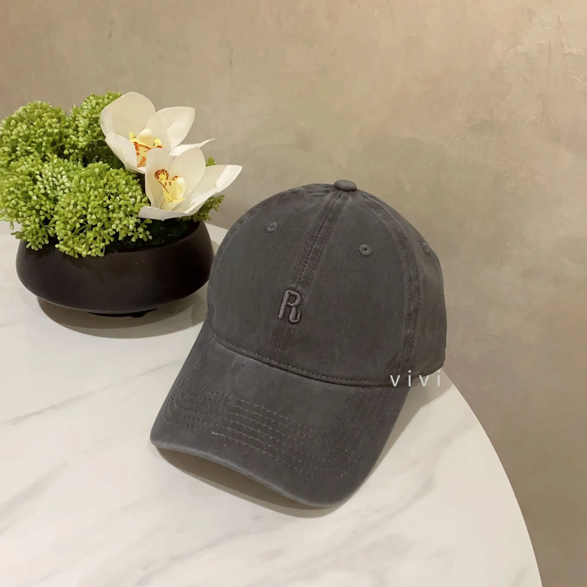 Embroidered R Cap Women Spring Summer Breathable - Image 7