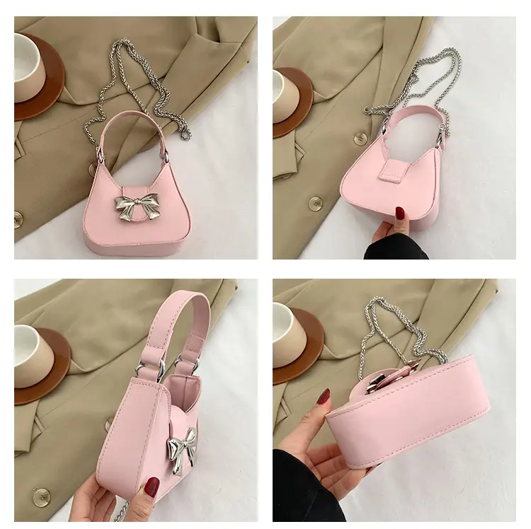 Pink Bow Shoulder Bag for Women 2024 Spring — feature 10