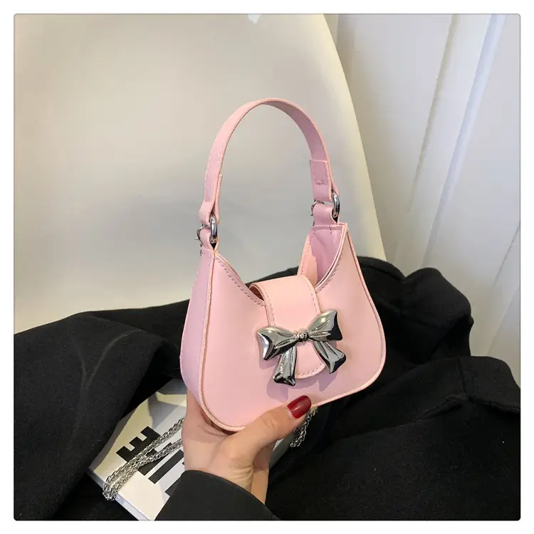 Pink Bow Shoulder Bag for Women 2024 Spring — feature 27