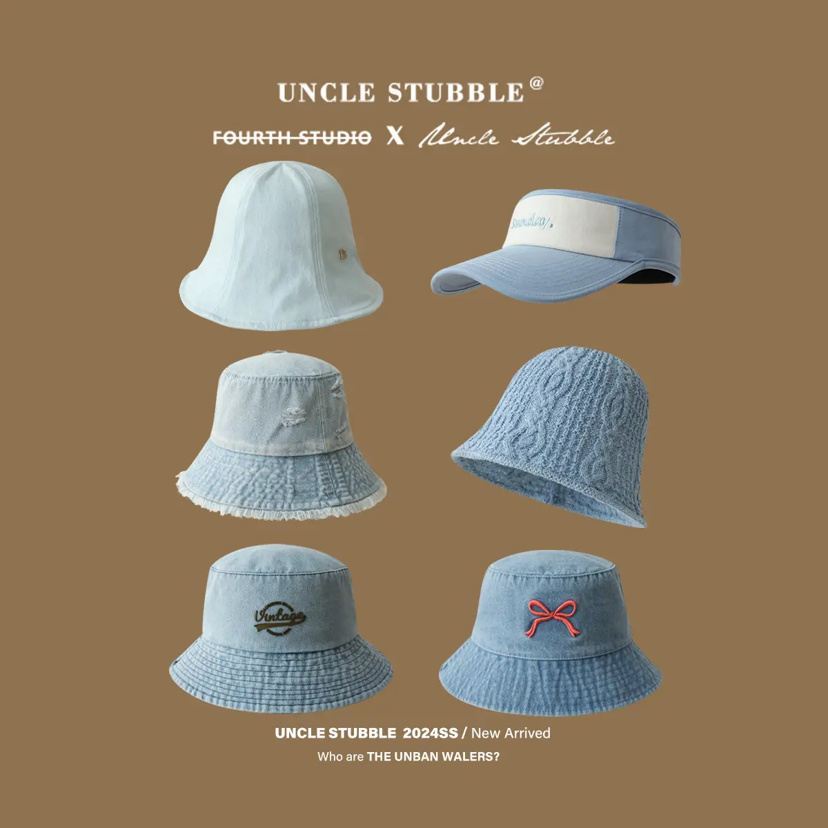 Light Blue Denim Baseball Cap with Bow Embroidery for Women - Image 24
