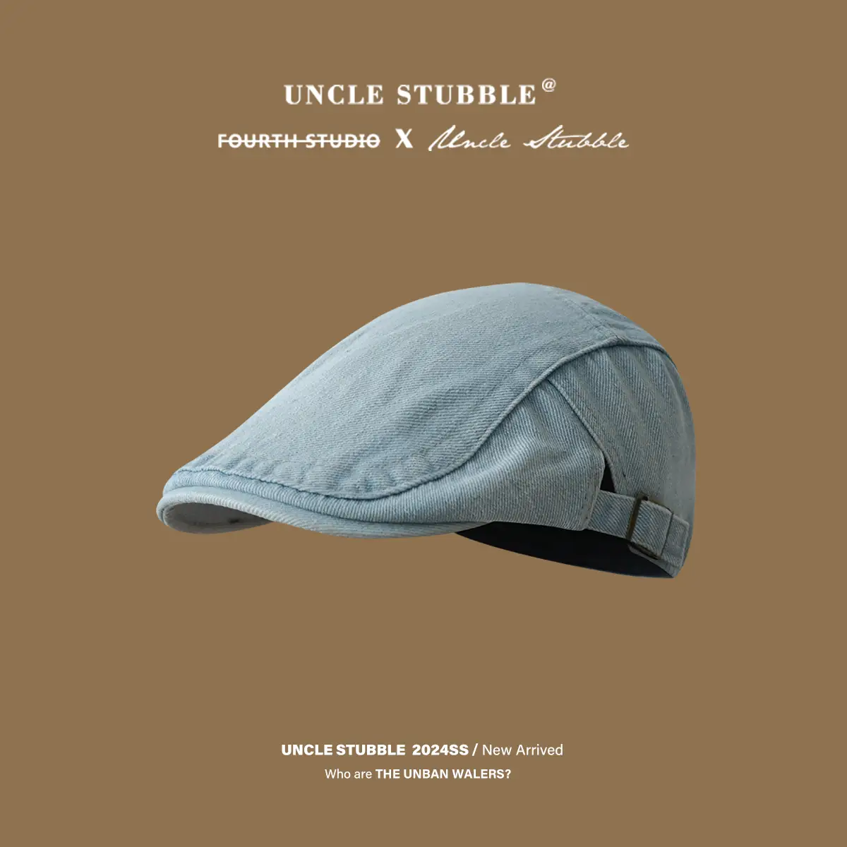 Light Blue Denim Baseball Cap with Bow Embroidery for Women - Image 4