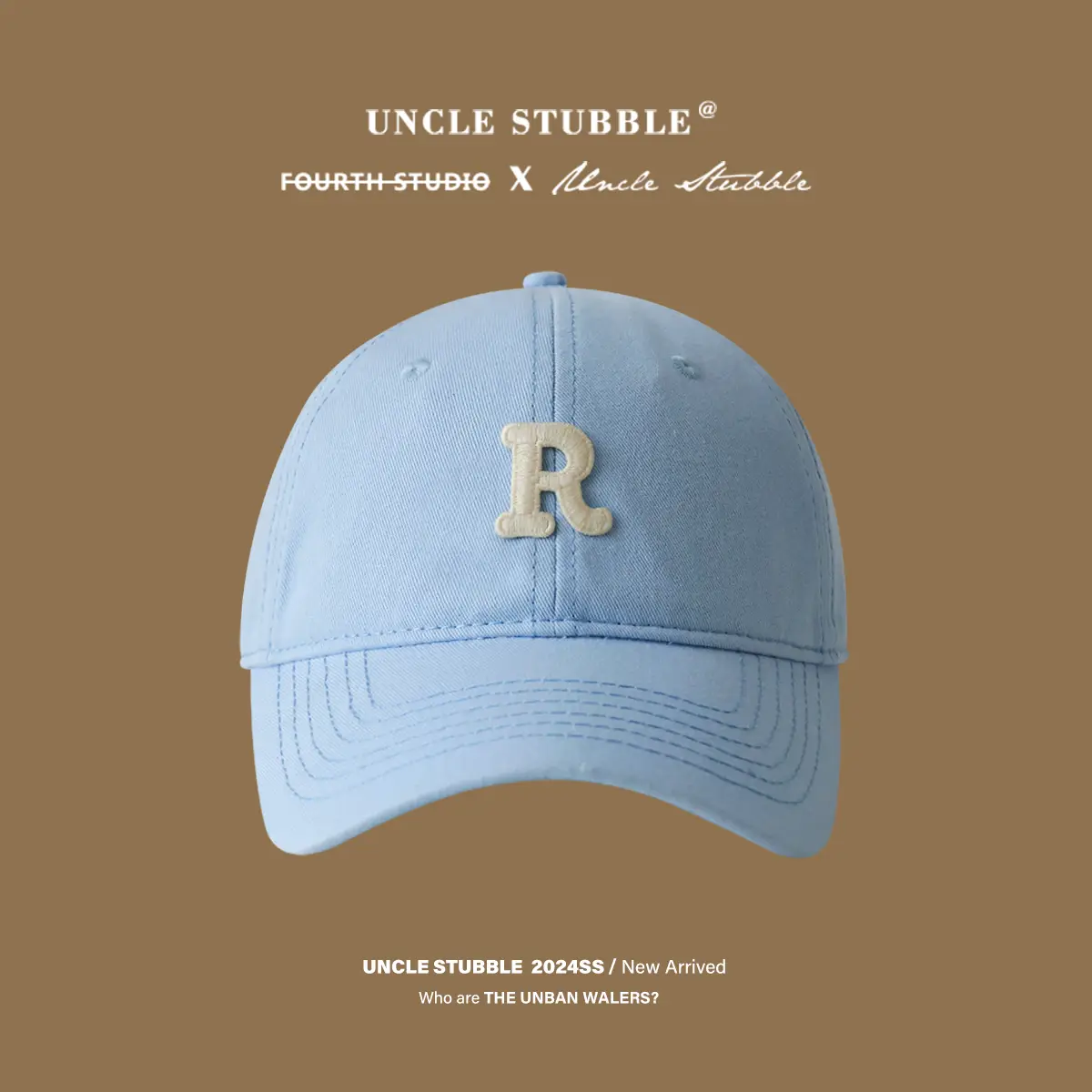Light Blue Denim Baseball Cap with Bow Embroidery for Women - Image 9