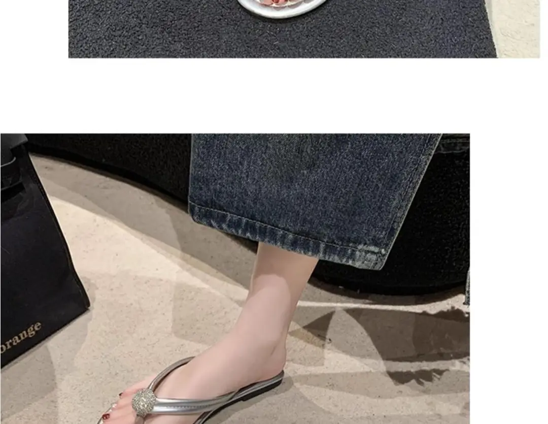 Pearl Flip-Flops for Women, Summer Outdoor Wear, Flat Soft Sole, Travel Beach Sandals, 2026 New Model — feature 27
