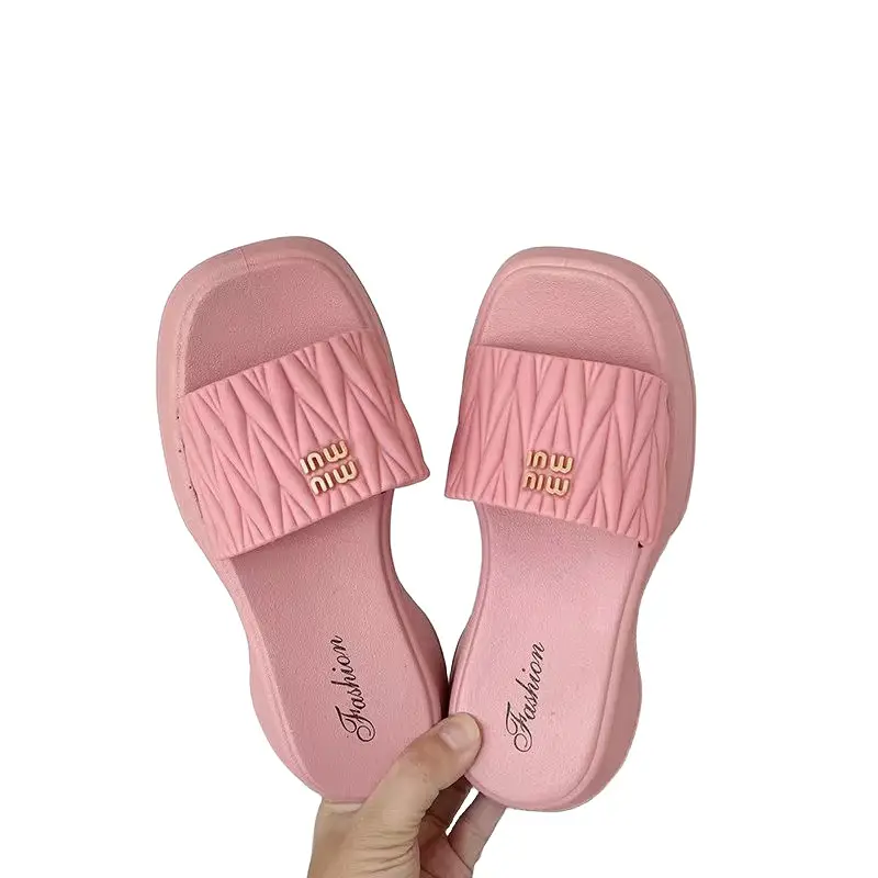 2025 Women's Pink & Green Roman Slippers - Image 10