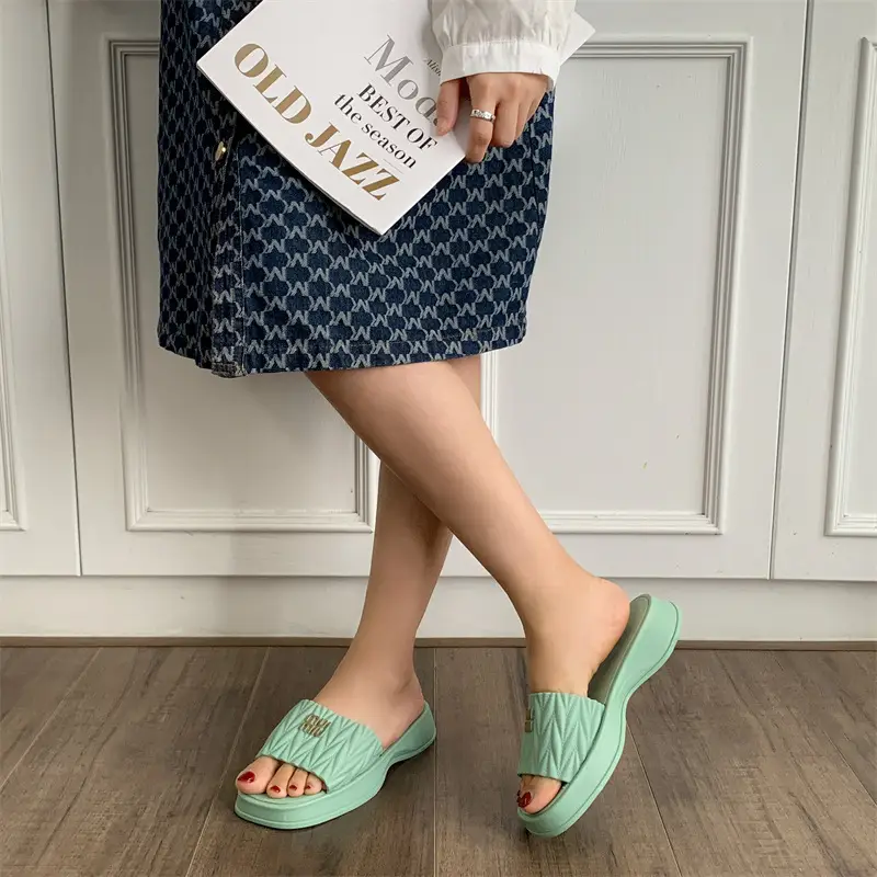 2025 Women's Pink & Green Roman Slippers — feature 12