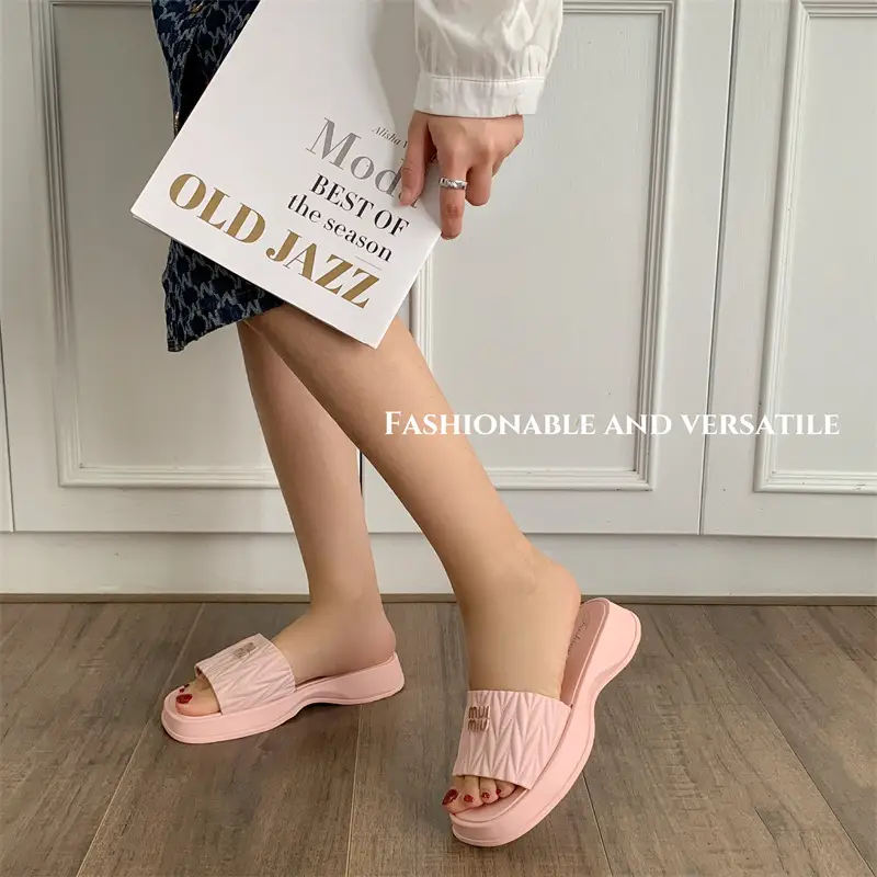2025 Women's Pink & Green Roman Slippers — feature 17