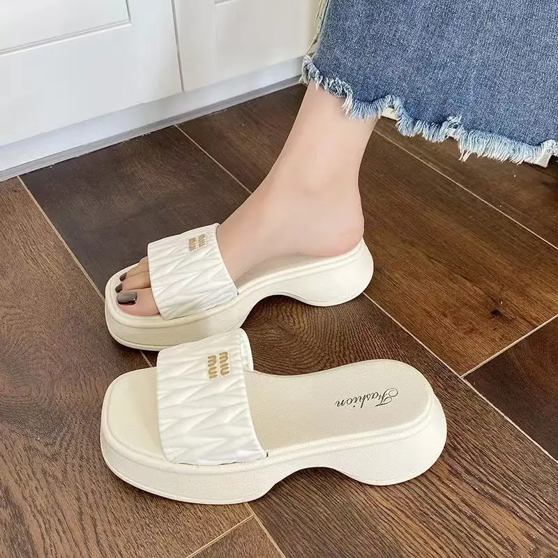 2025 Women's Pink & Green Roman Slippers - Image 2