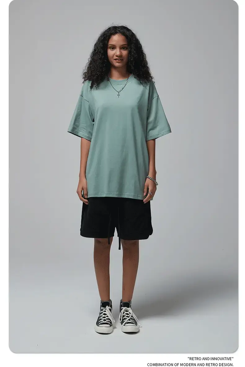 2025 Men Pure Cotton Loose Blue T-Shirt — feature 25