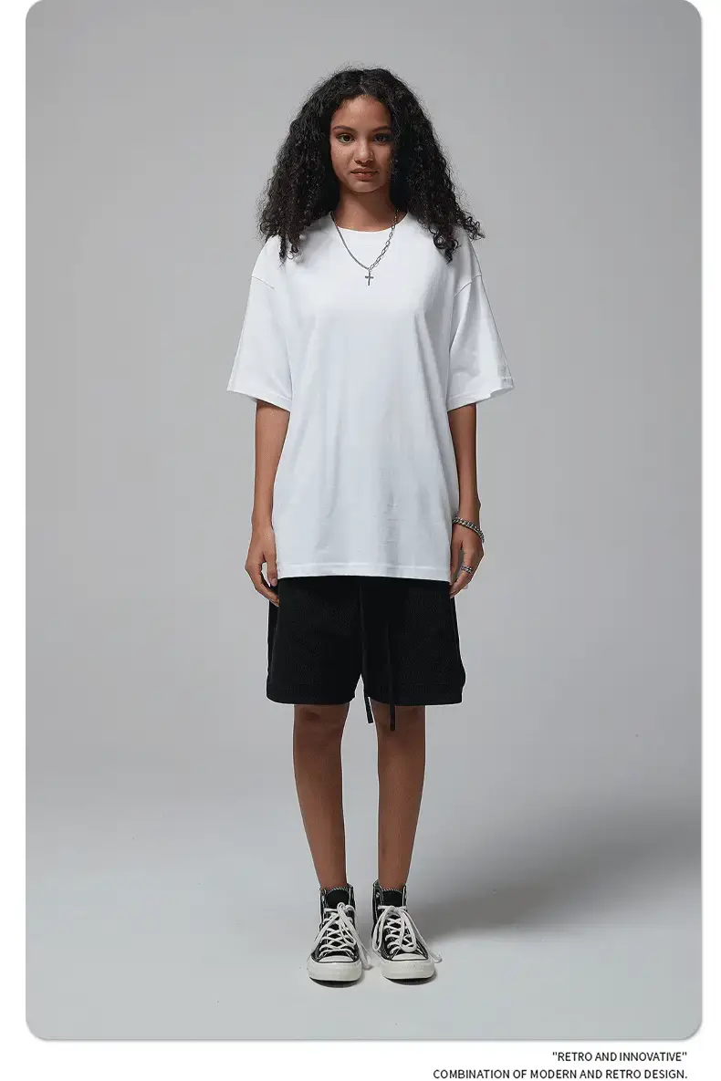 2025 Men Pure Cotton Loose Blue T-Shirt — feature 47
