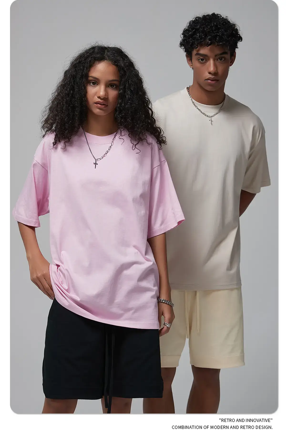 2025 Men Pure Cotton Loose Blue T-Shirt — feature 53