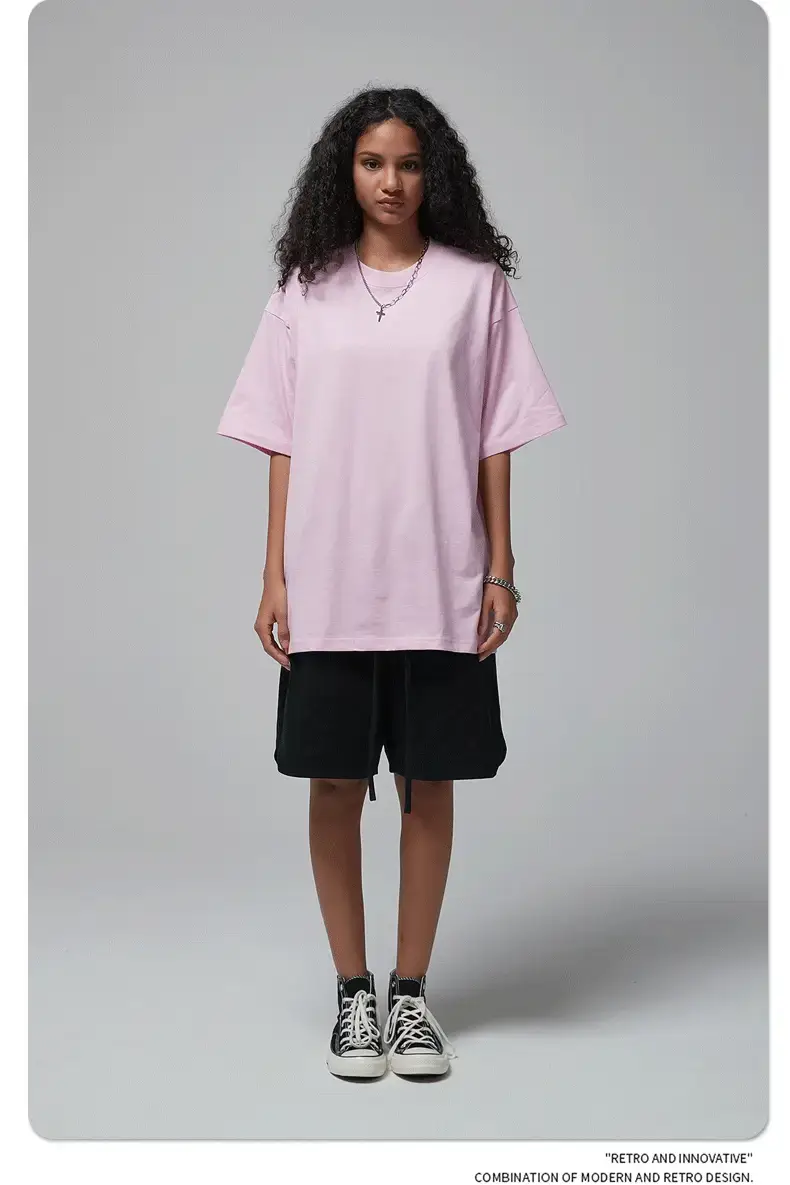 2025 Men Pure Cotton Loose Blue T-Shirt — feature 58