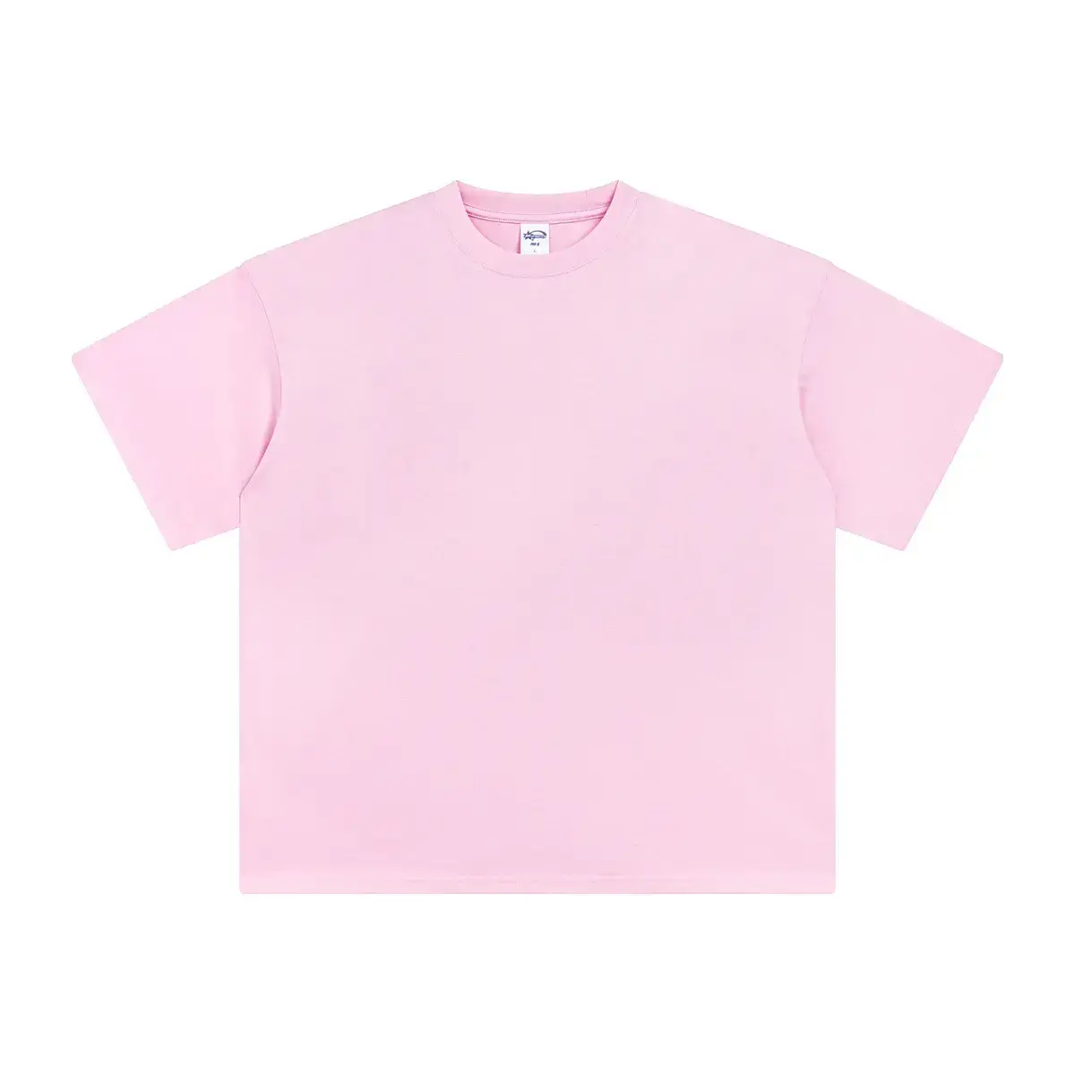2025 Men Pure Cotton Loose Blue T-Shirt