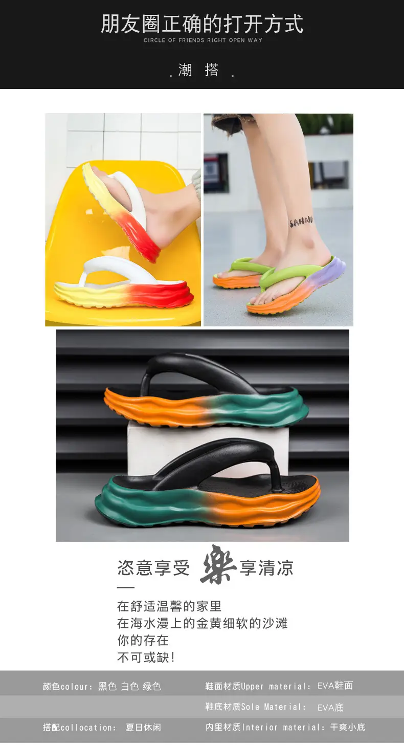 2024 Men's Green EVA Flip Flops Non-Slip — feature 3