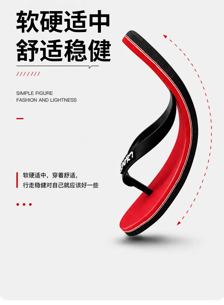 Men's Summer Flip-Flops for Outdoor Wear, Simple Non-Slip Slippers, Trendy Vietnamese Flip-Flops, Beach Slippers, Cross-Border Slippers — feature 12