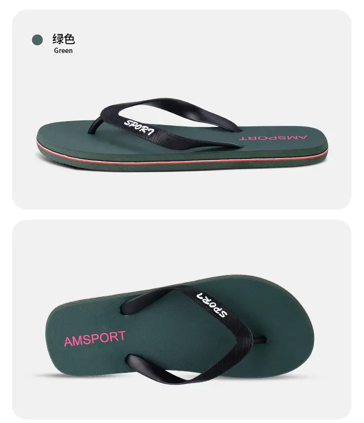 Men's Summer Flip-Flops for Outdoor Wear, Simple Non-Slip Slippers, Trendy Vietnamese Flip-Flops, Beach Slippers, Cross-Border Slippers — feature 22