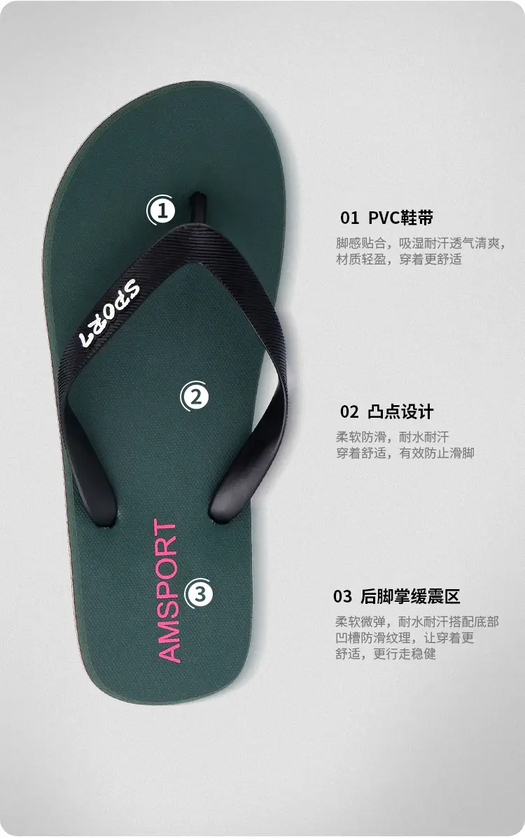 Men's Summer Flip-Flops for Outdoor Wear, Simple Non-Slip Slippers, Trendy Vietnamese Flip-Flops, Beach Slippers, Cross-Border Slippers — feature 9