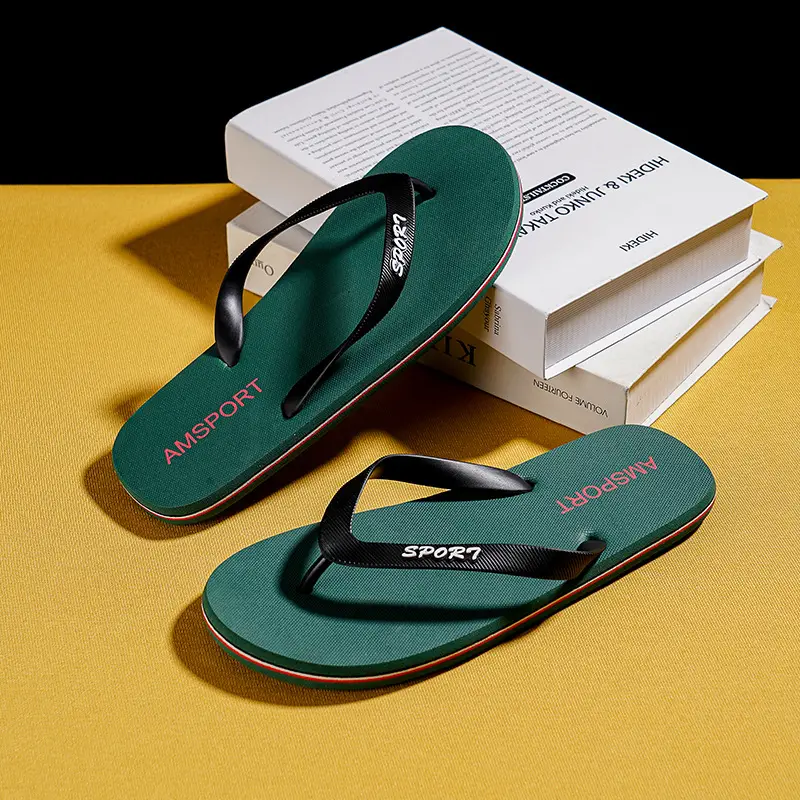Men's Summer Flip-Flops for Outdoor Wear, Simple Non-Slip Slippers, Trendy Vietnamese Flip-Flops, Beach Slippers, Cross-Border Slippers - Image 3
