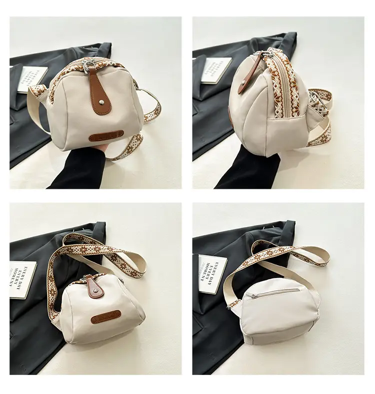 Women's Crossbody Bag White Nylon 2024 Spring — feature 12