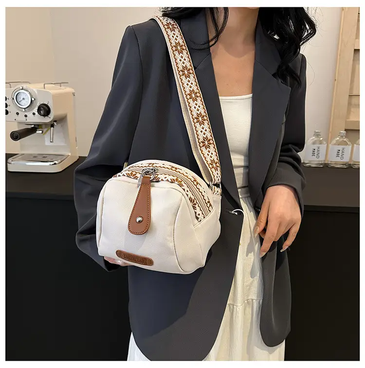 Women's Crossbody Bag White Nylon 2024 Spring — feature 22