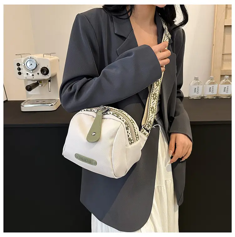 Women's Crossbody Bag White Nylon 2024 Spring — feature 24