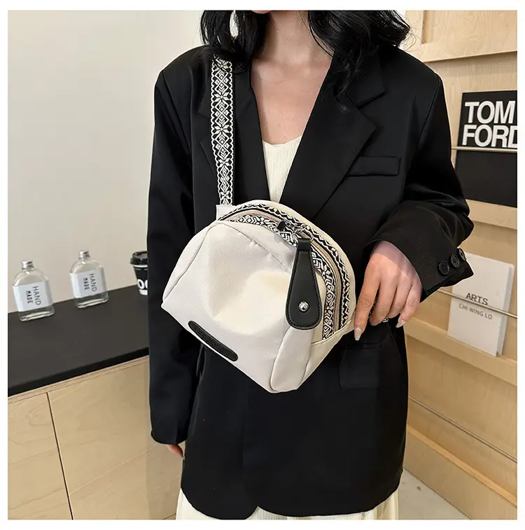 Women's Crossbody Bag White Nylon 2024 Spring — feature 26