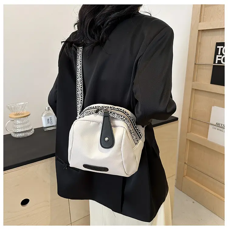 Women's Crossbody Bag White Nylon 2024 Spring — feature 27