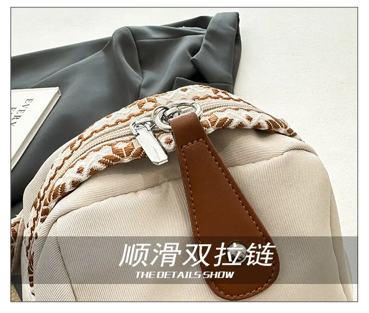Women's Crossbody Bag White Nylon 2024 Spring — feature 6