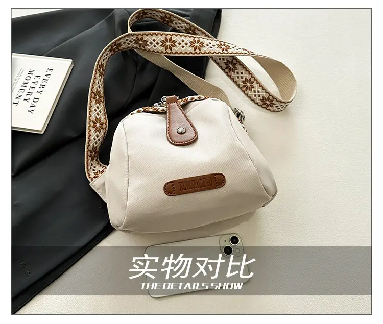 Women's Crossbody Bag White Nylon 2024 Spring — feature 7