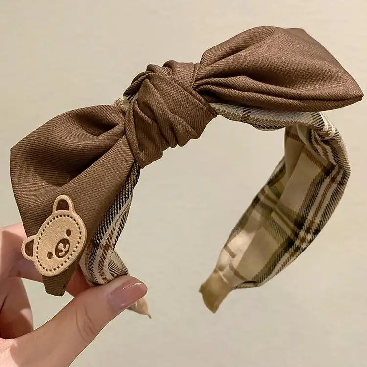 Khaki Women's High Cranial Top Retro Hair Band - Image 5