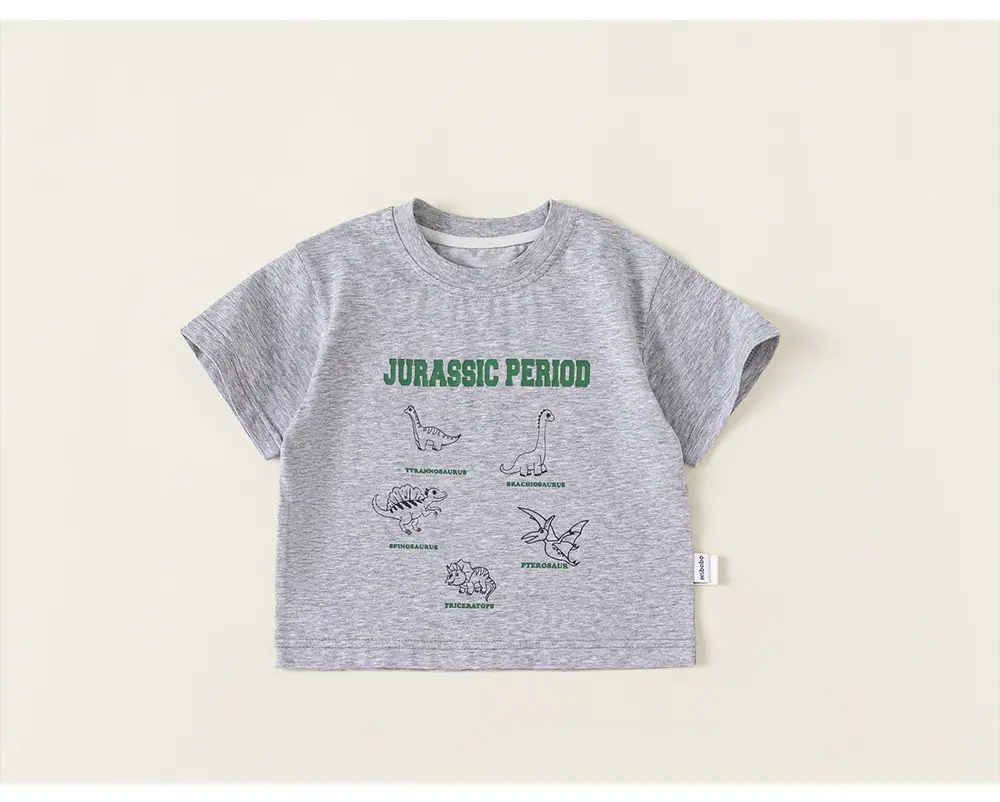 Jurassic Period Boys T-Shirt Grey 2024 Cool Wrinkle Resistant — feature 12