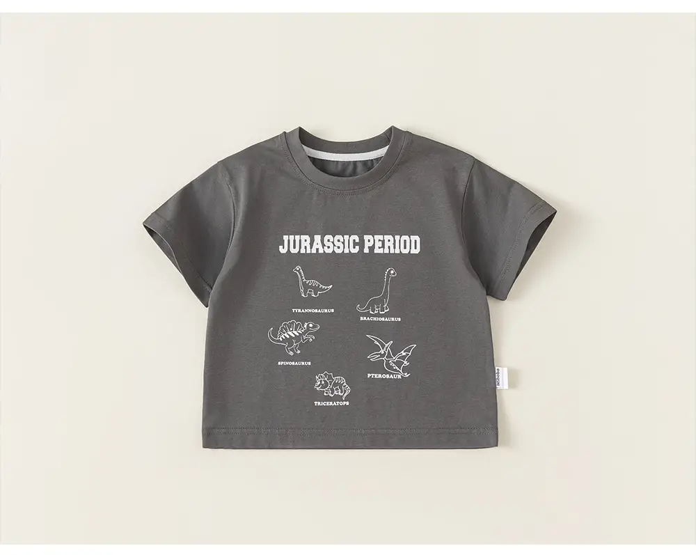 Jurassic Period Boys T-Shirt Grey 2024 Cool Wrinkle Resistant — feature 13