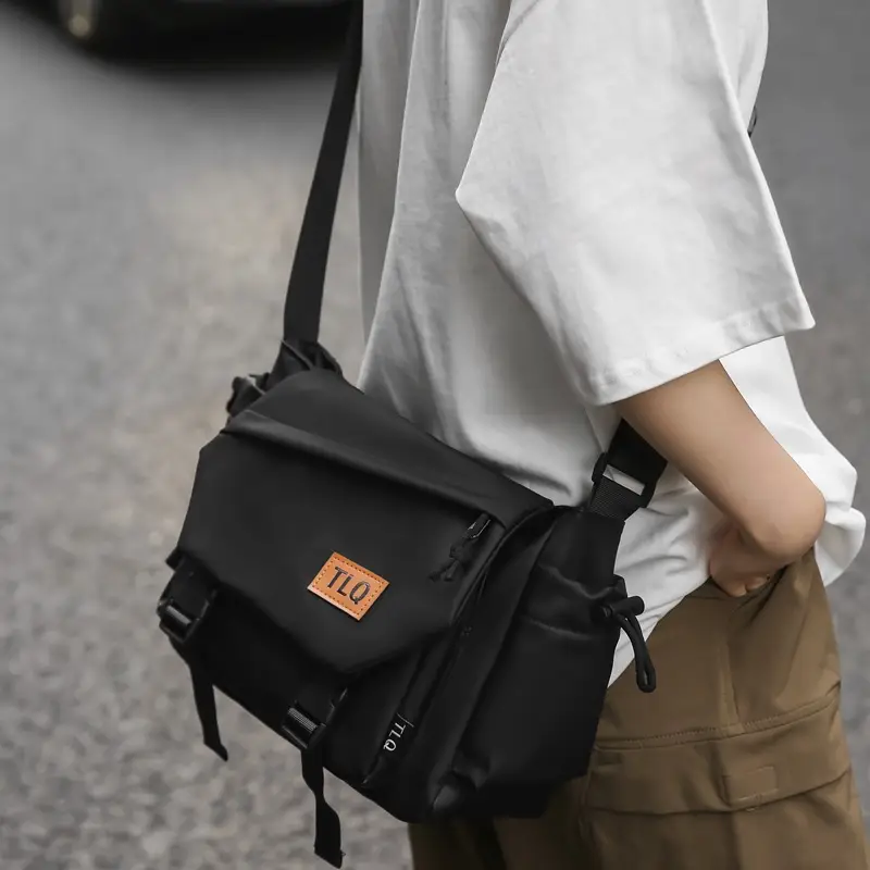 2026 Men's Black Water-Resistant Shoulder Bag - Image 3