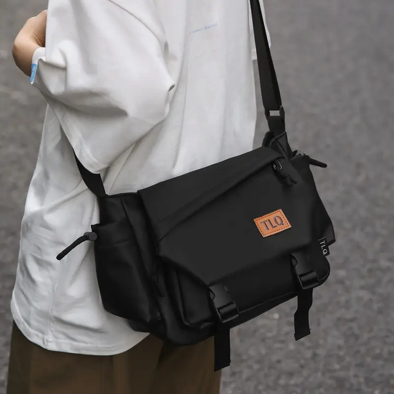 2026 Men's Black Water-Resistant Shoulder Bag - Image 4