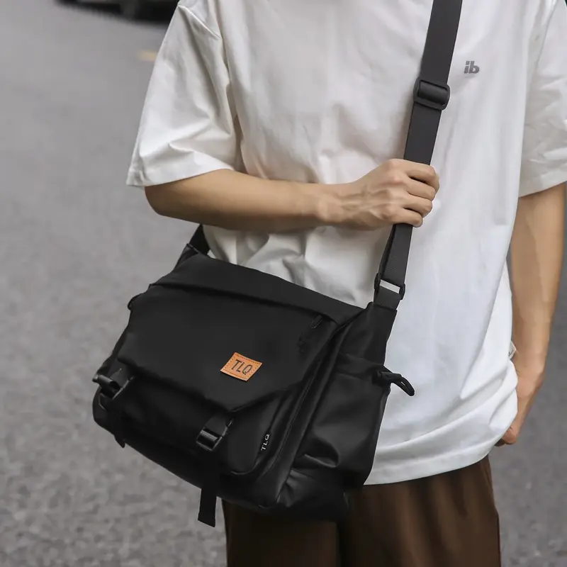 2026 Men's Black Water-Resistant Shoulder Bag - Image 5