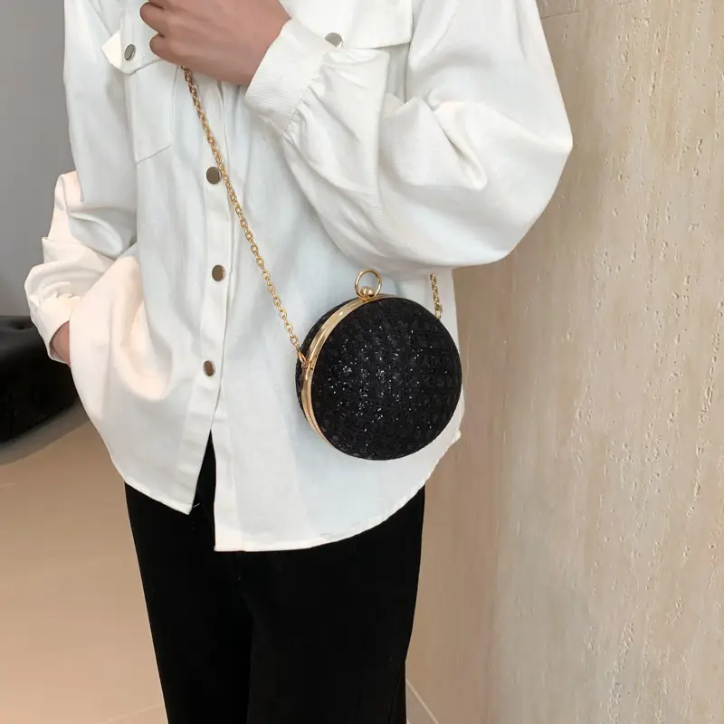 Women Sequin Chain Crossbody Bag Small Elegant Evening Party Bag - Image 8