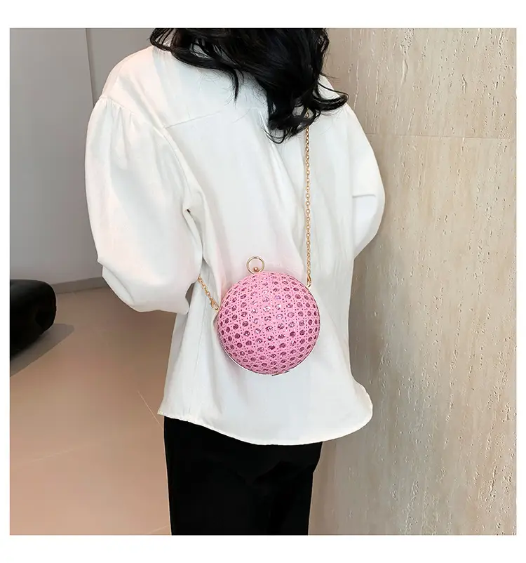 Women Sequin Chain Crossbody Bag Small Elegant Evening Party Bag — feature 10