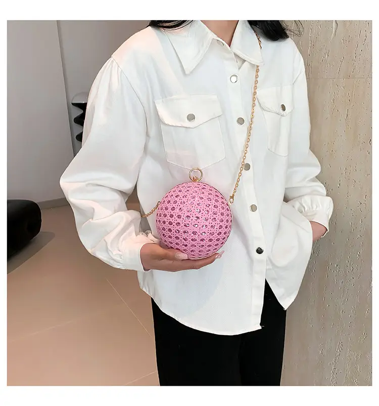 Women Sequin Chain Crossbody Bag Small Elegant Evening Party Bag — feature 11