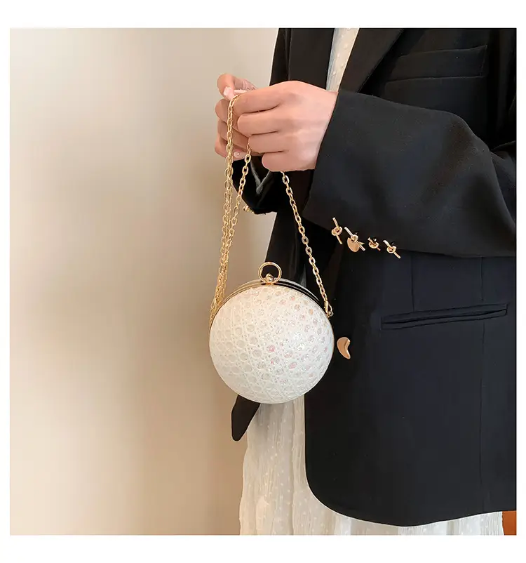 Women Sequin Chain Crossbody Bag Small Elegant Evening Party Bag — feature 17