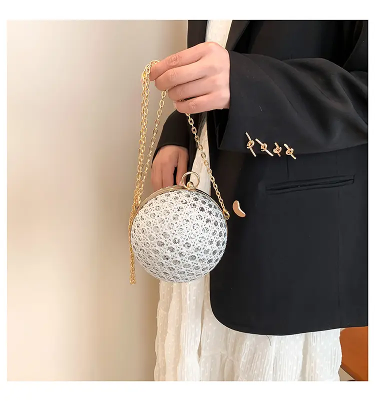 Women Sequin Chain Crossbody Bag Small Elegant Evening Party Bag — feature 18