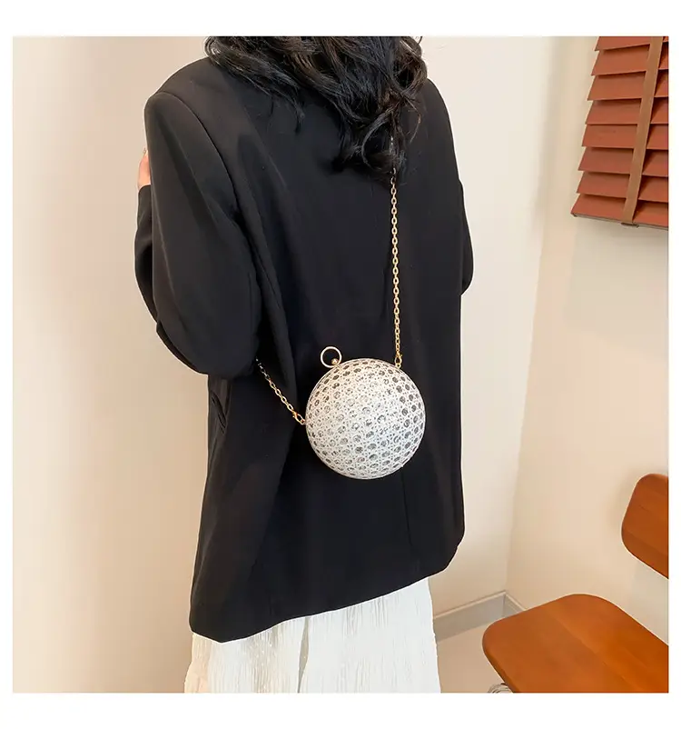 Women Sequin Chain Crossbody Bag Small Elegant Evening Party Bag — feature 19