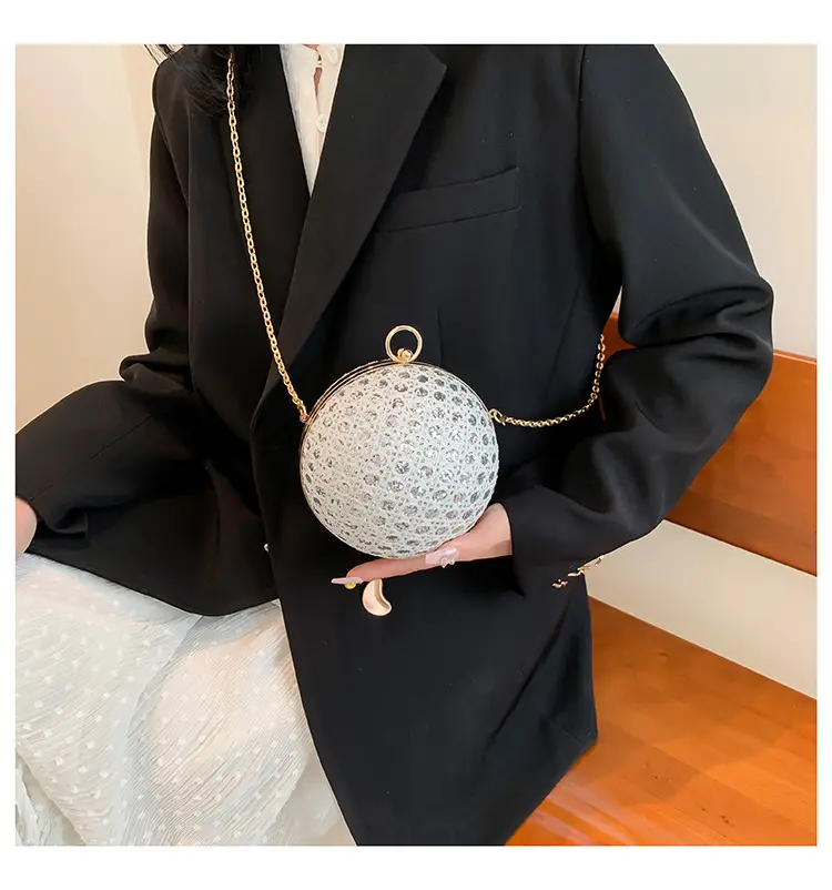 Women Sequin Chain Crossbody Bag Small Elegant Evening Party Bag — feature 20