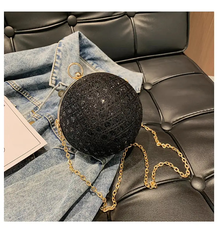 Women Sequin Chain Crossbody Bag Small Elegant Evening Party Bag — feature 26