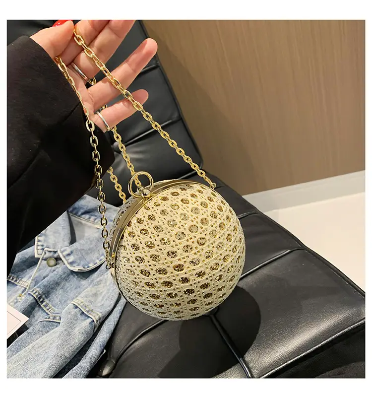 Women Sequin Chain Crossbody Bag Small Elegant Evening Party Bag — feature 28