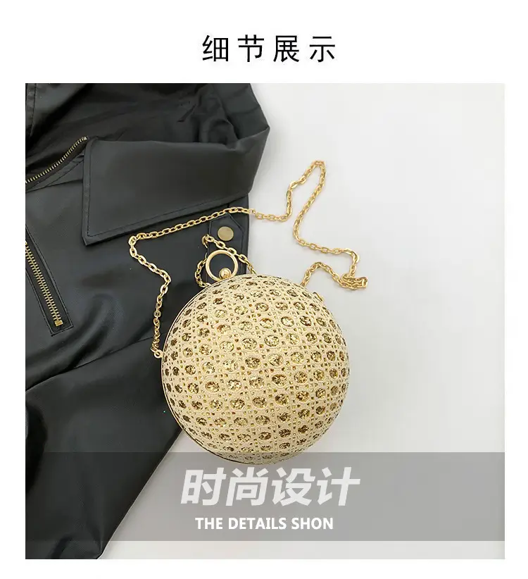 Women Sequin Chain Crossbody Bag Small Elegant Evening Party Bag — feature 3