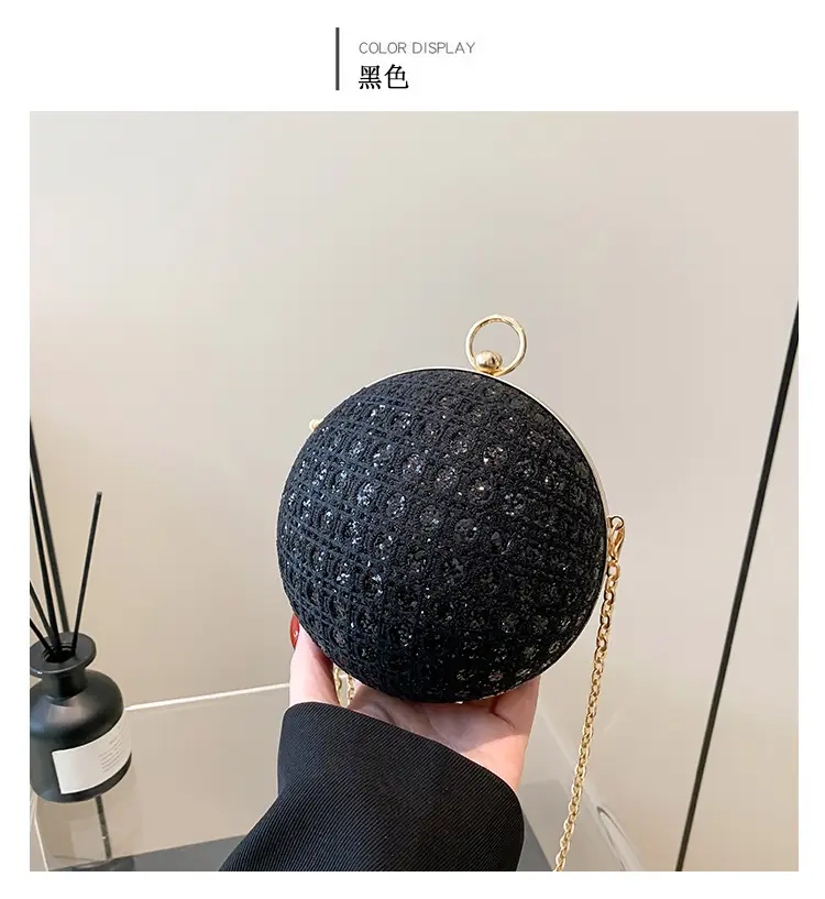 Women Sequin Chain Crossbody Bag Small Elegant Evening Party Bag — feature 30